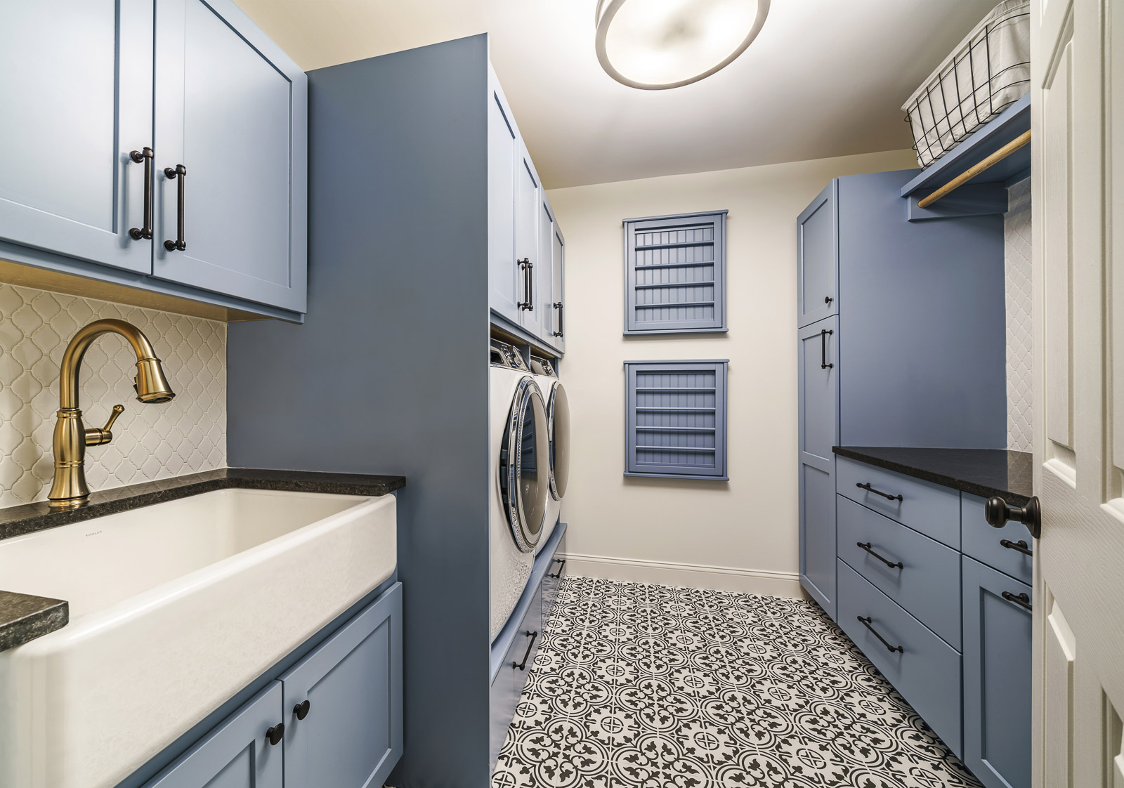 Reimagined Laundry Spaces include Custom Cabinetry