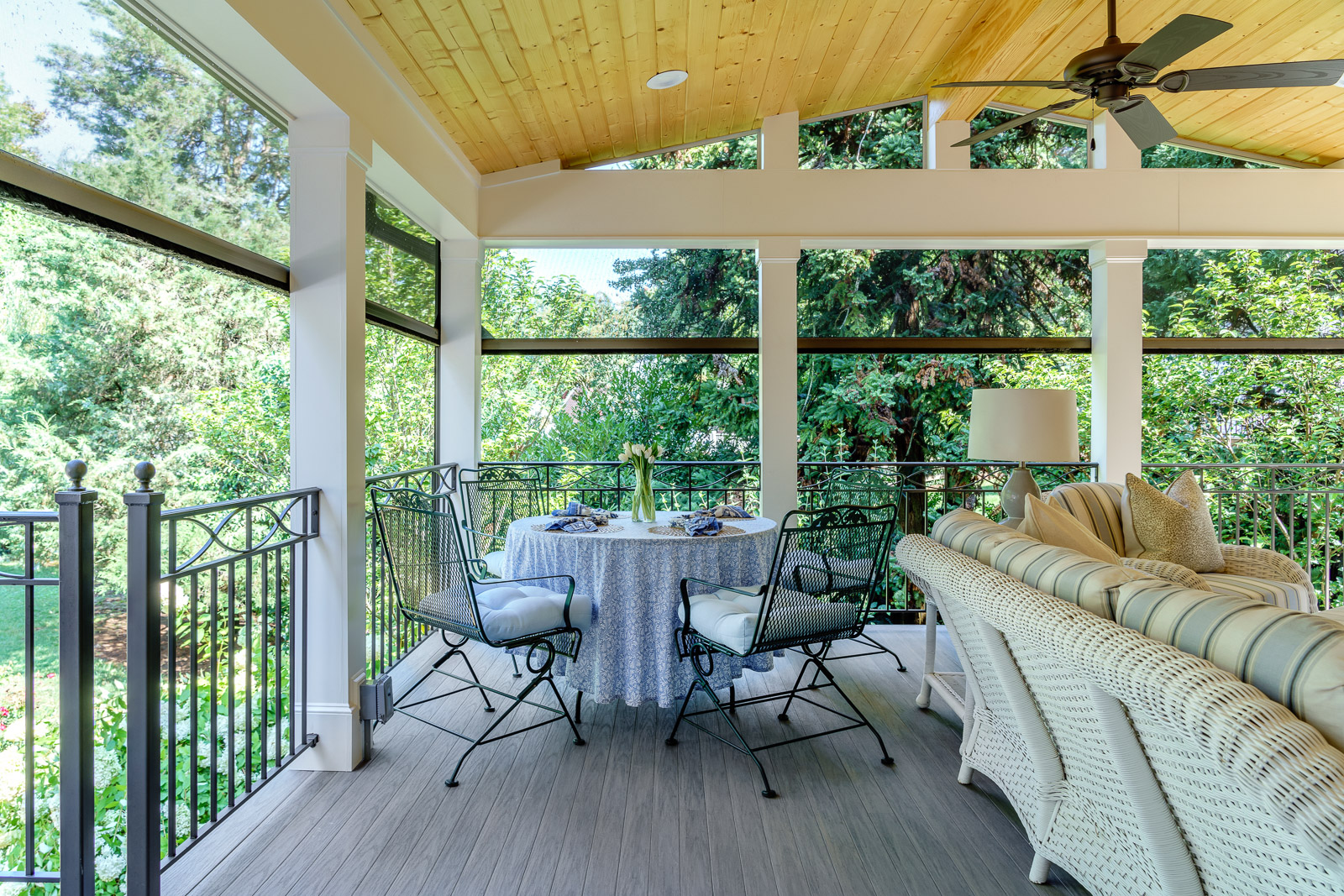 Screened-in porch renovation