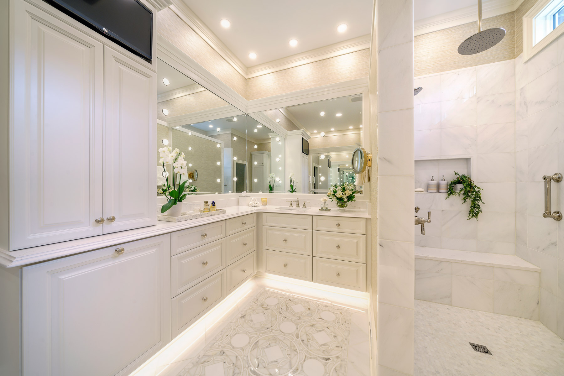 After 20+ years of living in their custom built home on Reynolds Square, these homeowners decided it was time for a primary bathroom refresh.