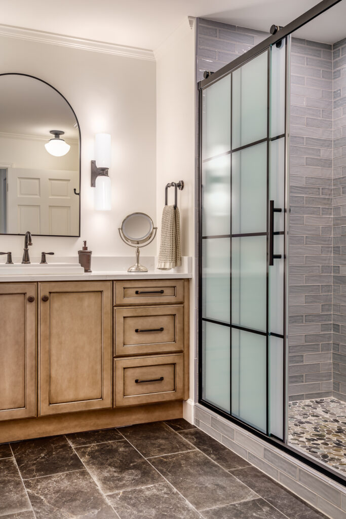 Primary bathroom remodeling ICON Custom Builders Winston-Salem NC, bathroom remodeling, bathroom reconstruction, bathroom remodel bathtub, bathroom remodel near me, bathroom remodeling near me jacuzzi bath remodel, small bathroom redesign ideas, bathroom remodel ideas