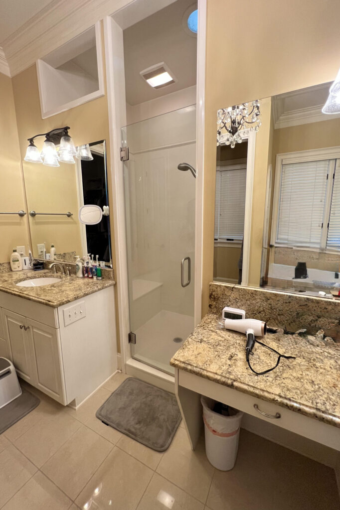 Before a bathroom renovation ICON Custom Builders Winston-Salem NC