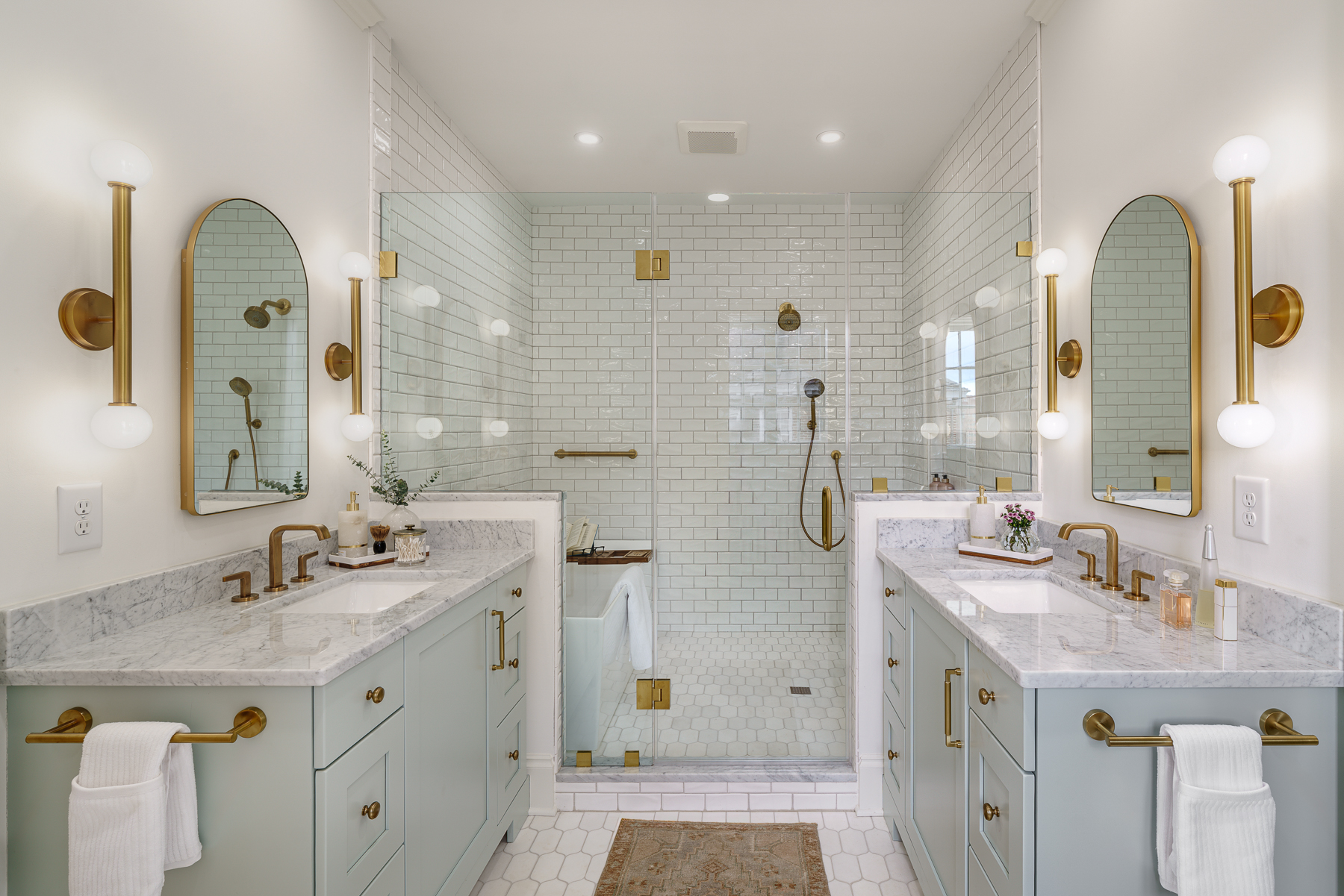 Historic West End Primary Bathroom Renovation ICON Custom Builders Winston-Salem NC