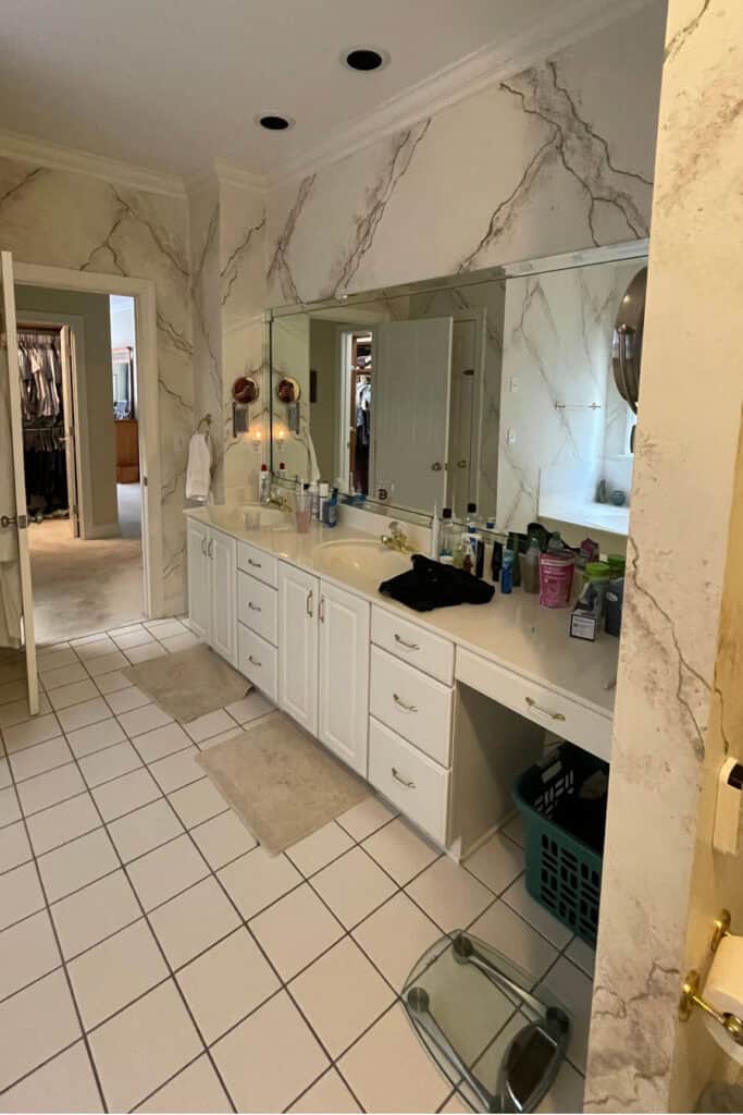 Before the primary bathroom renovation ICON Custom Builders Winston-Salem NC