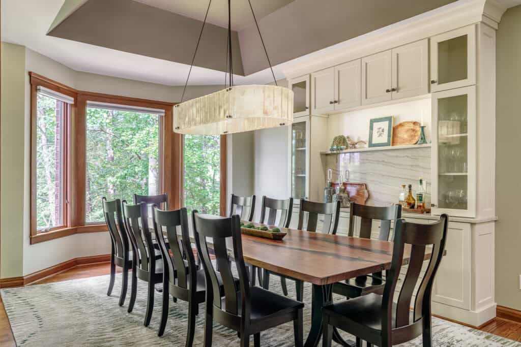 Dining room renovation ICON Custom Builders Lake James NC