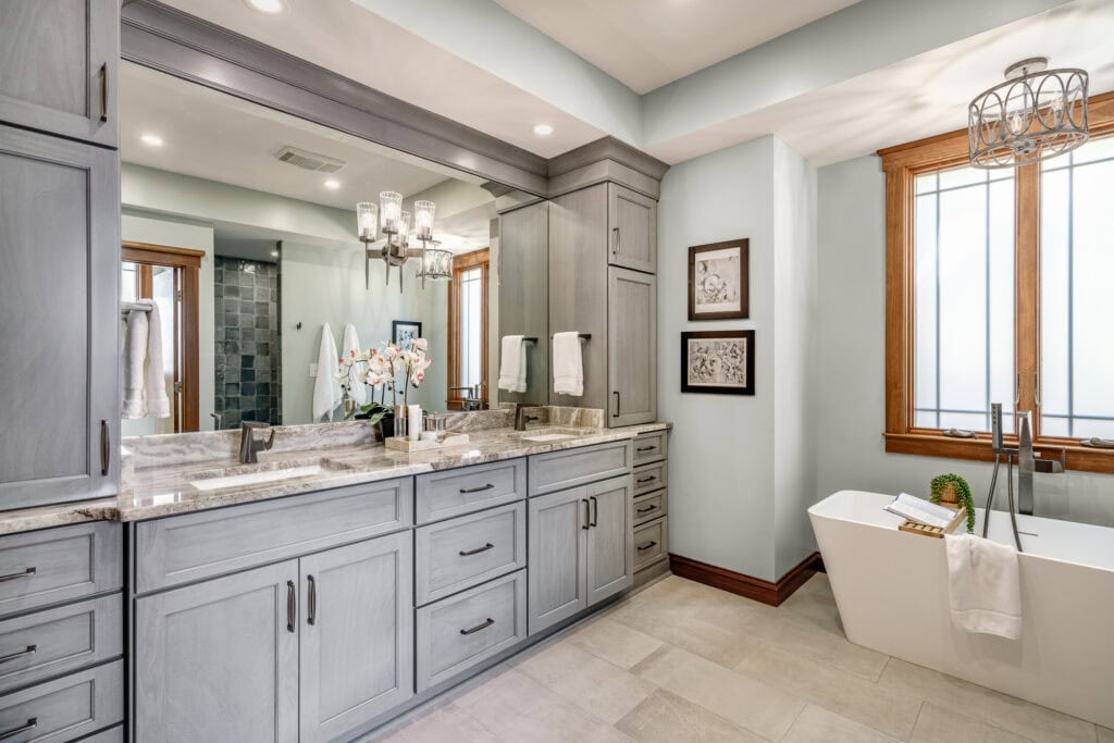 Primary bathroom renovation ICON Custom Builders Lake James NC
